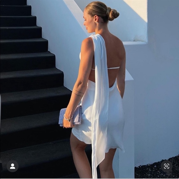 ZARA SATIN EFFECT DRESS - Picture 9 of 15